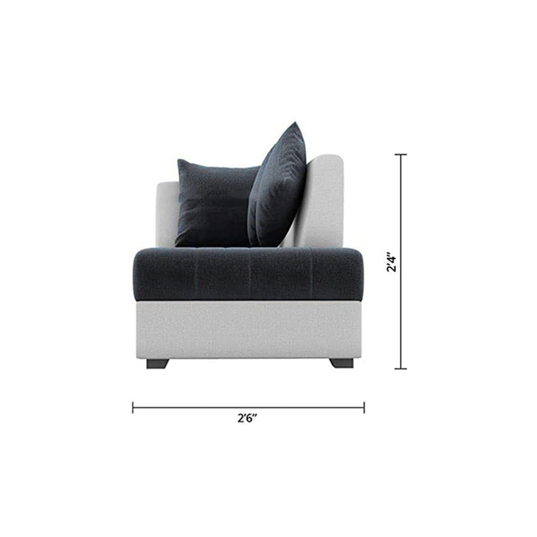 L Shape 8 Seater Fabric Sofa - Image 2