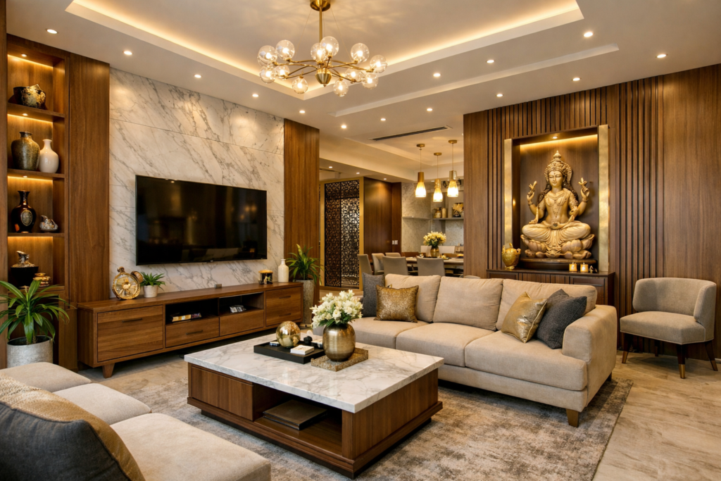 Living room with Furniture and interior