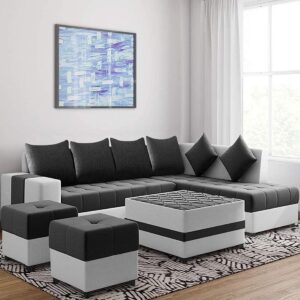 L Shape 8 Seater Fabric Sofa
